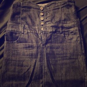 *High Waist Jeans Skirt*
